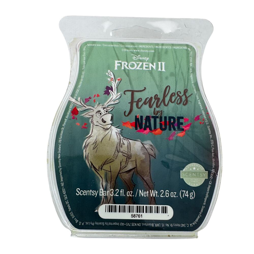 Scentsy Frozen II Fearless By‎ Nature Scent Wax Melt Bar Slow Burning 3.2 Fl Oz